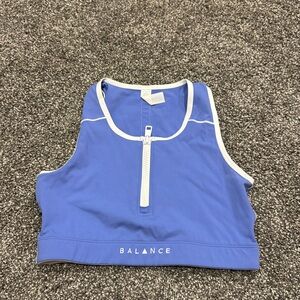 balance 3/4 zip bra